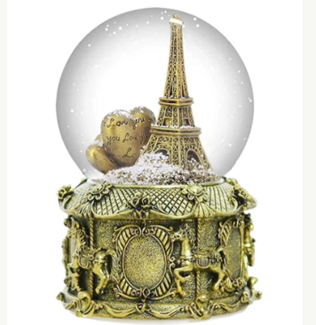 Снежный шар в стиле Парижа